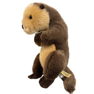 Aurora Miyoni Sea Otter Plush Stuffed‎ Animal Brown Tan Realistic 10 inch 26117